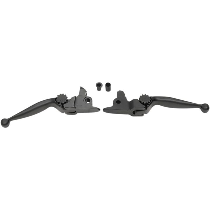 Journey Adjustable Lever Set for Harley Models — Black, brake & clutch