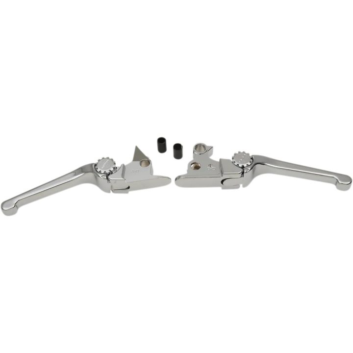 Anthem Adjustable Lever Set for Harley Models — Brake, Clutch, Chrome