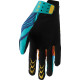 THOR Sportmode Gloves — L, Black, Yellow, Aqua