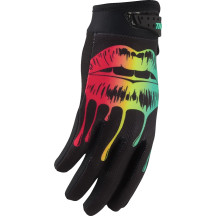THOR Launchmode Lipper Gloves — M, Black, Green, Red, Yellow