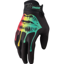 THOR Launchmode Lipper Gloves — 2XL, Black/Green/Red/Yellow