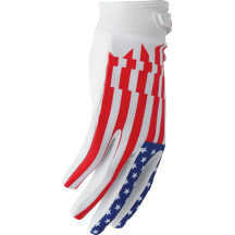 Youth Launchmode Patriot Gloves — Red, White, Blue, Youth, Short Cuff