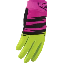 THOR Youth Launchmode Shockie Gloves — 2XS, Fuchsia, Fluorescent Yellow, Acid, Black