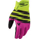 Youth Launchmode Shockie Gloves — S, Youth, Short Cuff, Yellow, Pink, Black
