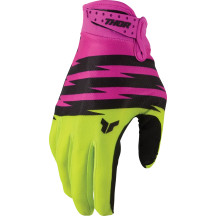 Youth Launchmode Shockie Gloves — M, Yellow, Pink, Fuchsia, Fluorescent Yellow, Acid, Black