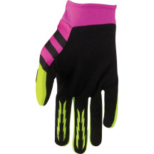 Youth Launchmode Shockie Gloves — M, Yellow, Pink, Fuchsia, Fluorescent Yellow, Acid, Black