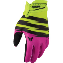 Youth Launchmode Shockie Gloves — Youth, Short Cuff, L, Fuchsia, Fluorescent Yellow, Acid, Black