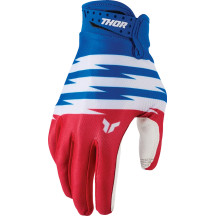 THOR Youth Launchmode Shockie Gloves — 2XS, Red/White/Blue