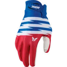 Youth Launchmode Shockie Gloves — XS, Red/White/Blue