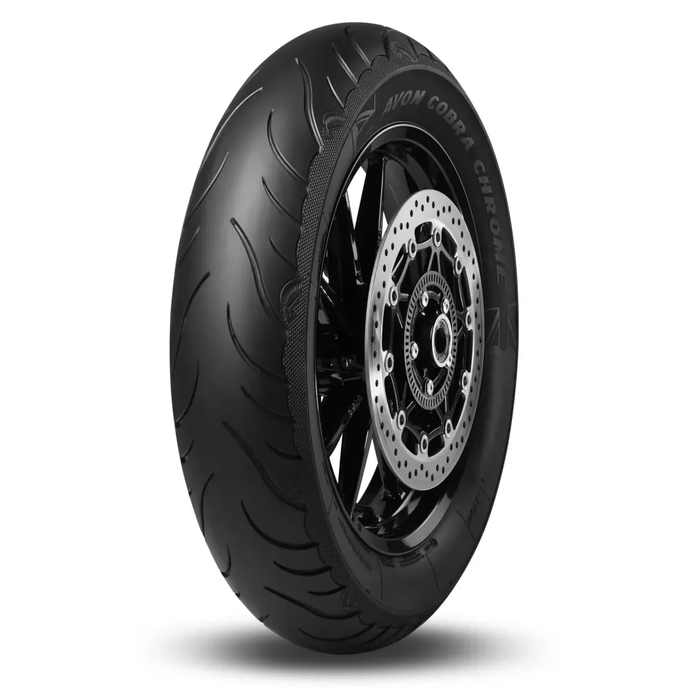 Cobra Chrome AV91/92 Tire — 110/90B19, 62H, Front, Blackwall, Tubeless