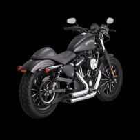 Shortshots Staggered Exhaust System Chrome — Chrome, 2-Into-2 System, Steel