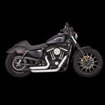 Shortshots Staggered Exhaust System Chrome — Chrome, 2-Into-2 System, Steel