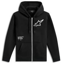Transverse Zip Hoodie — M, Black