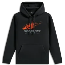 Pulse Pullover Hoodie — L, Black, Orange