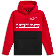 Sudadera con capucha Parallel — L, Negro/Rojo