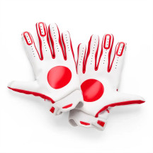 Ridefit Team Ikuzawa Gloves — Size L, Red/White