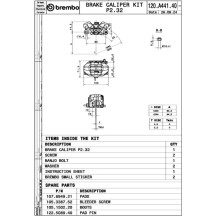 GP2-SS Brake Caliper Upgrade Line — Rear, 2-Piston, 34mm