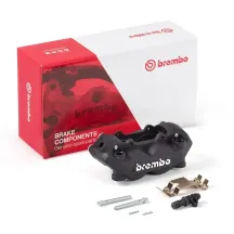 BREMBO P4.32 Prime Line Brake Caliper Kit — Front Left, 4-Piston, Black