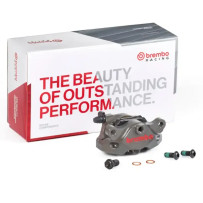 GP2-SS Brake Caliper Upgrade Line — Rear, 2 Piston, Billet Aluminum, Gray/Silver