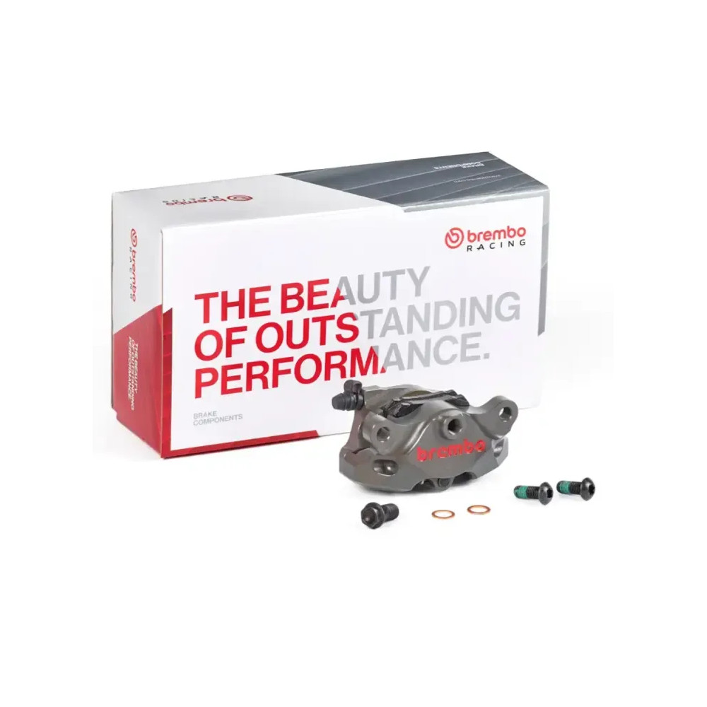 GP2-SS Brake Caliper Upgrade Line — Rear, 2 Piston, Billet Aluminum, Gray/Silver
