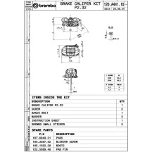 GP2-SS Brake Caliper Upgrade Line — Rear, 2 Piston, Billet Aluminum, Gray/Silver