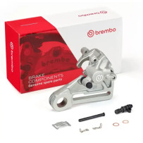 PF Brake Caliper Rear — Rear Brake, Silver, Aluminum