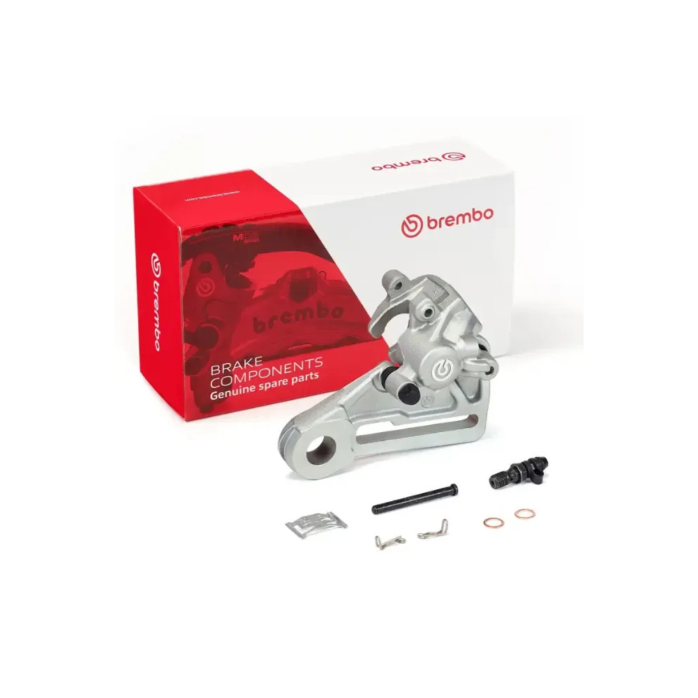 PF Brake Caliper Rear — Rear, Silver, 1-Piston, 26mm