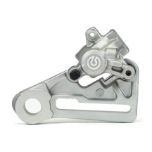 PF Brake Caliper Rear — Rear, Silver, 1-Piston, 26mm