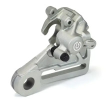 PF Brake Caliper Rear — Rear, Silver, 1-Piston, 26mm