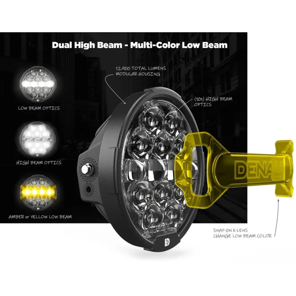 Ace-One Headlight Kit with Denali Lighting — 12900 lm, 105 W, 3 in