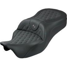Roadsofa™ King Seat — Black, Gray Stitching, 2-Up Seat