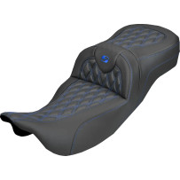 Roadsofa™ Carbon Fiber Seat — Extended Reach, Black/Blue, 2-Up Seat