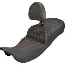Roadsofa™ Carbon Fiber Seat — black/orange, extended reach, 2-up