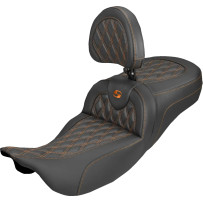 Roadsofa™ Carbon Fiber Seat — black/orange, extended reach, 2-up