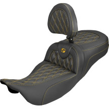 Roadsofa™ Carbon Fiber Seat — 2-Up Seat, Extended Reach, Black/Gold