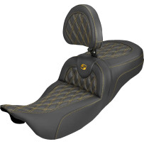 Roadsofa™ Carbon Fiber Seat — 2-Up Seat, Extended Reach, Black/Gold