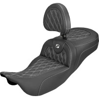 Roadsofa™ Carbon Fiber Seat — Black, Carbon Fiber, 2-Up Seat, Extended Reach