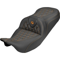 Roadsofa™ Carbon Fiber Seat — 2-Up Seat, Black/Orange