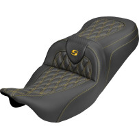 Roadsofa™ Carbon Fiber Seat — 2-Up Seat, Black/Gold, Carbon Fiber