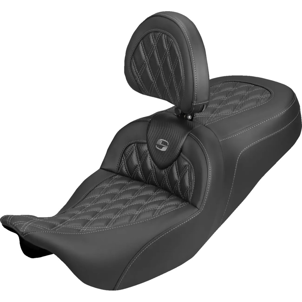 Roadsofa™ Carbon Fiber Seat — with Driver Backrest, Black/Gray