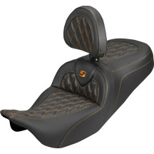 Roadsofa™ Carbon Fiber Seat — 2-up seat, black/orange