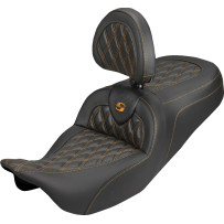 Roadsofa™ Carbon Fiber Seat — 2-up seat, black/orange