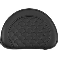 Contoured Sissy Bar Pad — 20,5 cm (8"), 25,5 cm (10"), Black, Orange