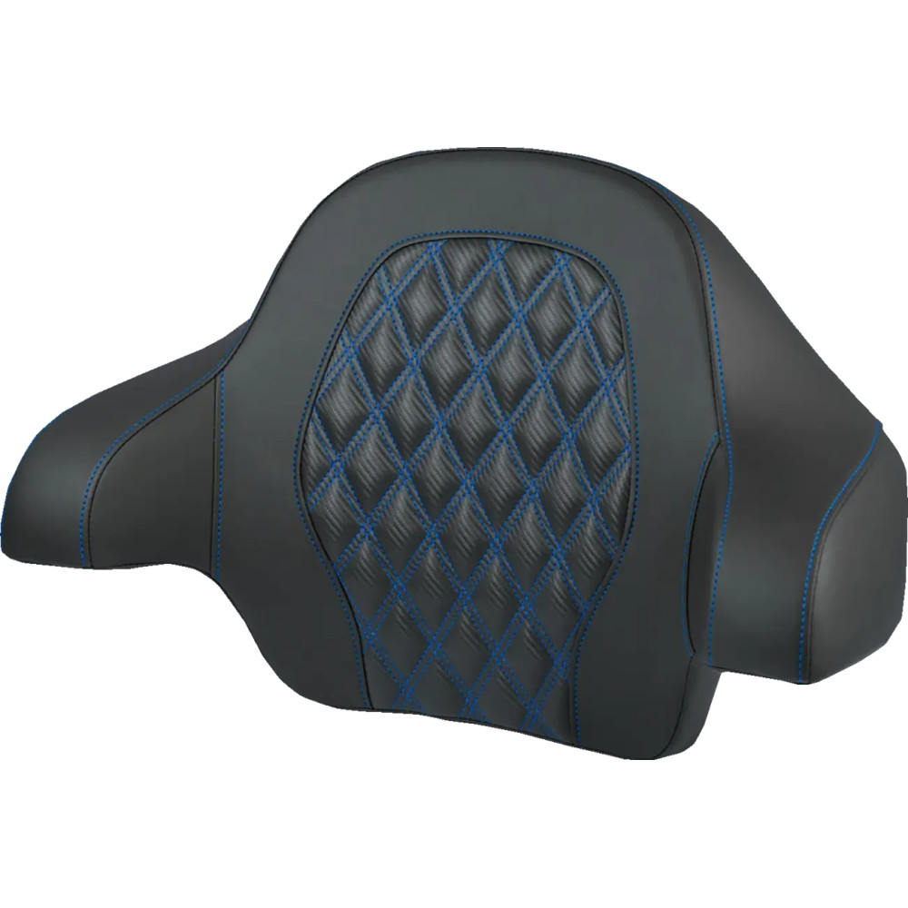 Tour Pak® Backrest Pad — 35.5 cm, 14", Black, Blue Stitching