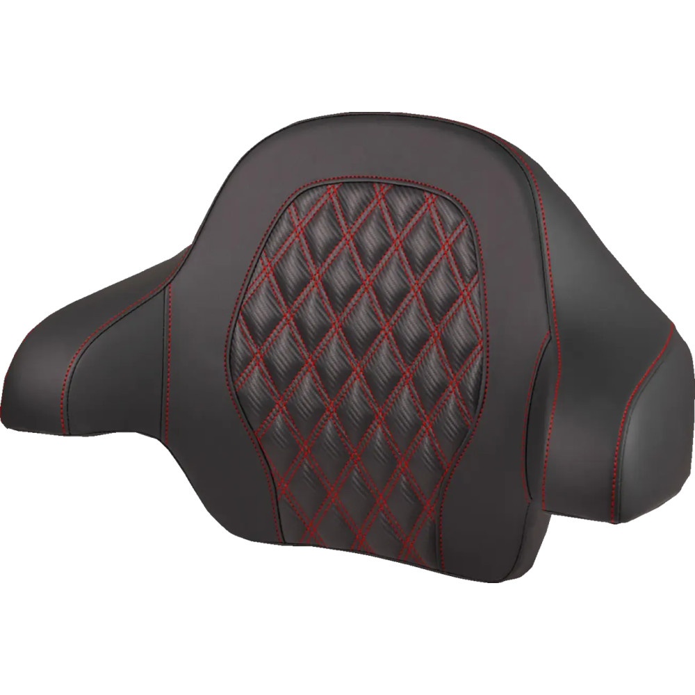 Tour Pak® Backrest Pad — 14", Black, Red Stitching