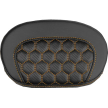 Mini Contour Sissy Bar Pad — 16.5 cm x 26.5 cm, Black/Orange