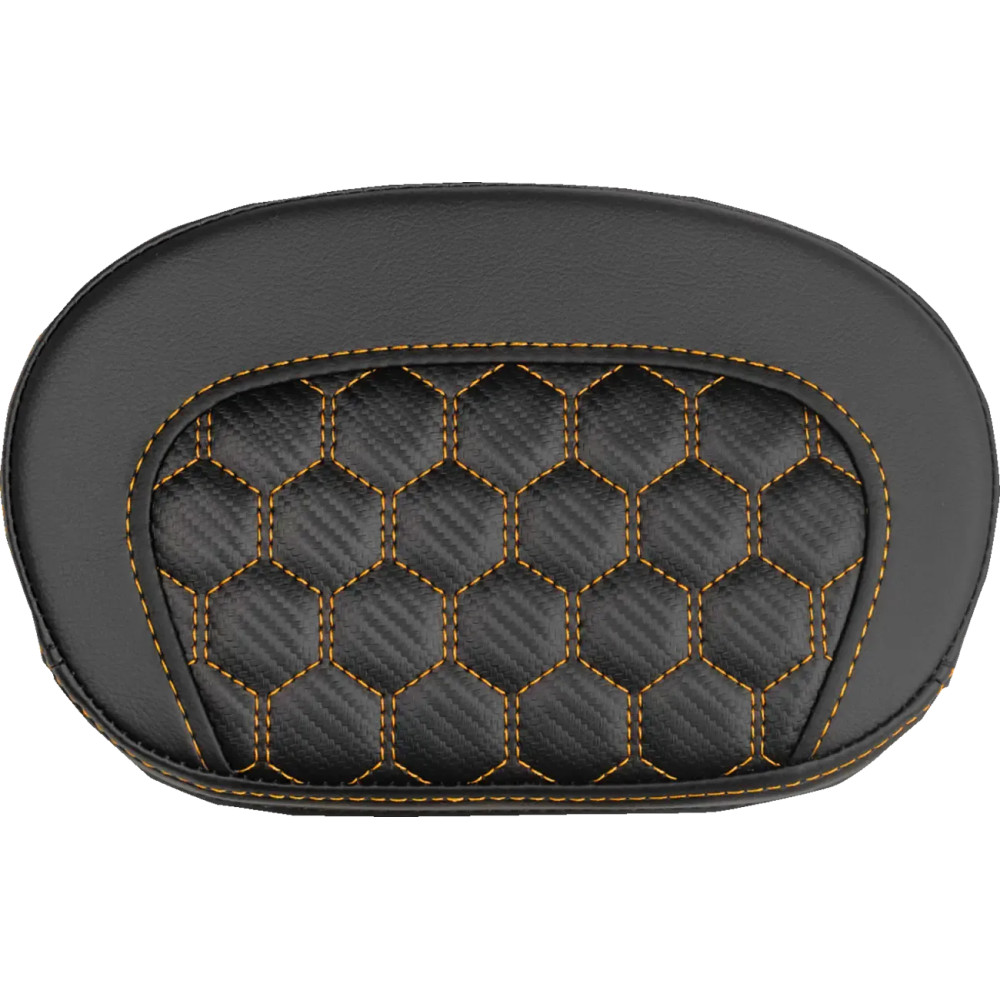 Mini Contour Sissy Bar Pad — 16.5 cm x 26.5 cm, Black/Orange