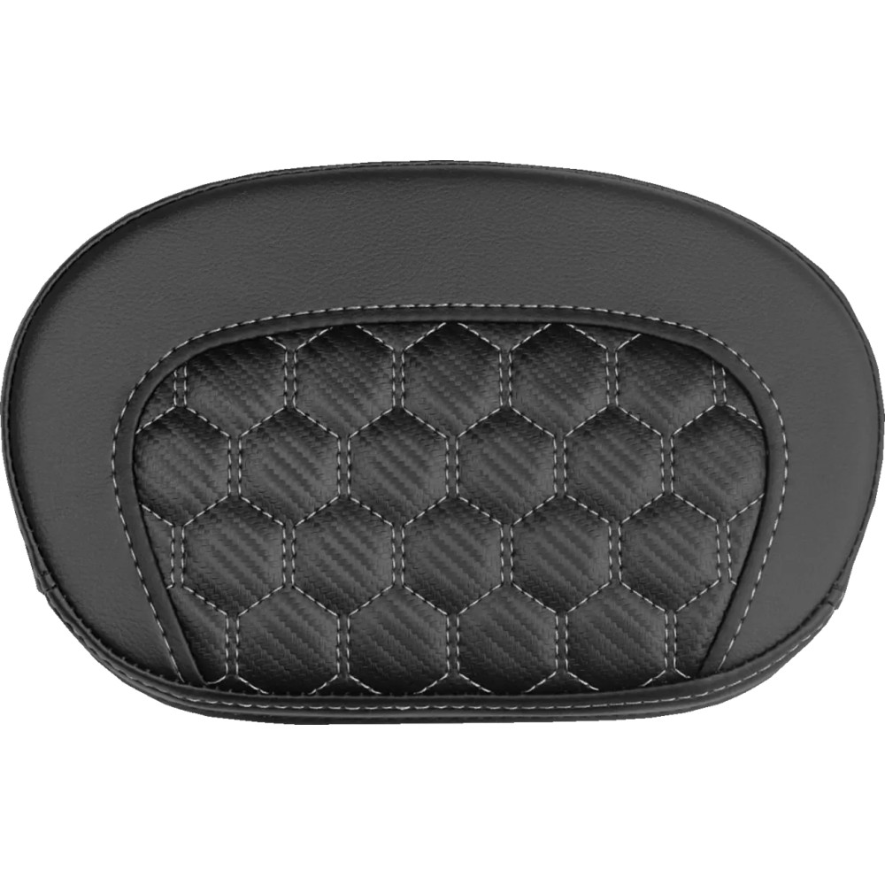 Mini Contour Sissy Bar Pad — 16.5 cm x 26.5 cm, Black, Silver
