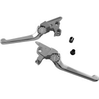 Anthem Adjustable Lever Set for Harley Models — Brake & Clutch, Chrome