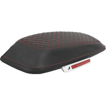 Cubiertas de tapa de alforja Dragon Scale — Par, negro/rojo, 66 cm x 28 cm x 76,2 mm